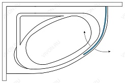 Aessel  Шторка на ванну Aessel Мамба (белый профиль) – фотография-2